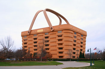 Longaberger headquarters in Newark, Ohio, is a giant Longaberger Medium Market Basket.